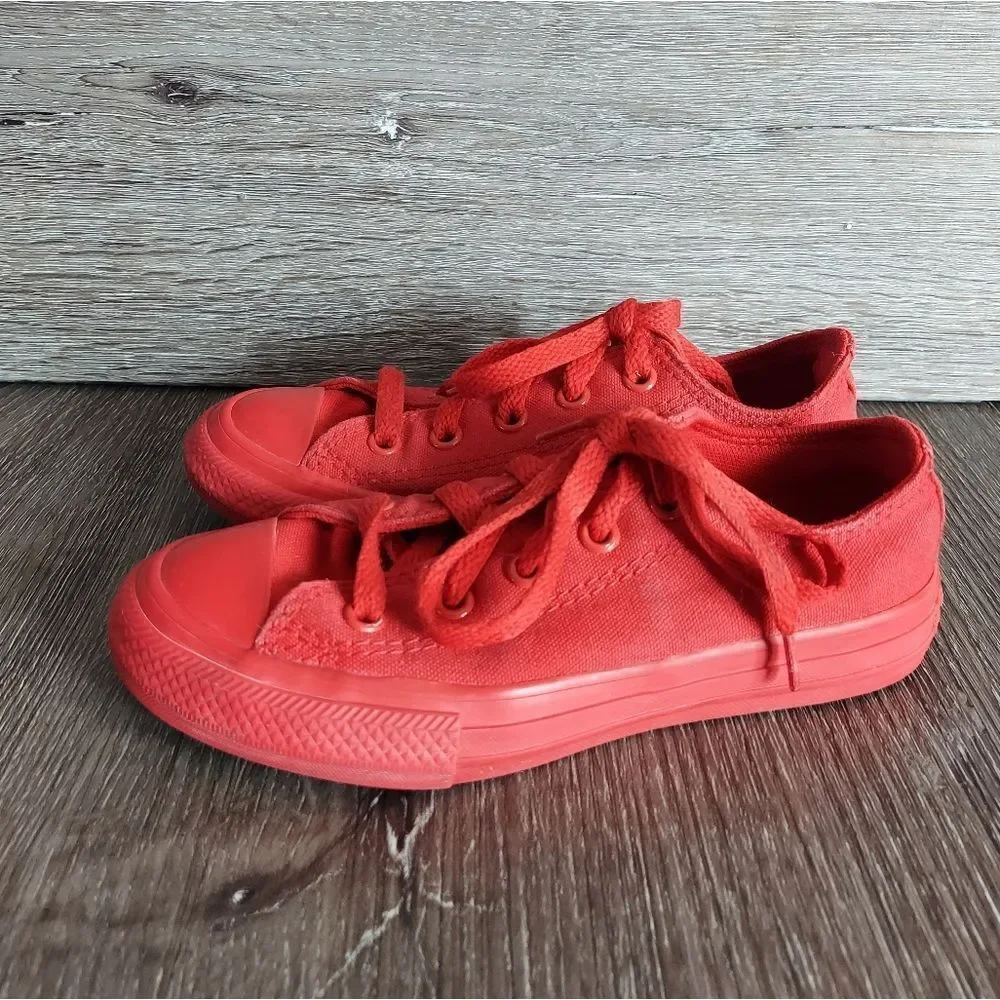 Converse Red Canvas Sneakers with Classic Design